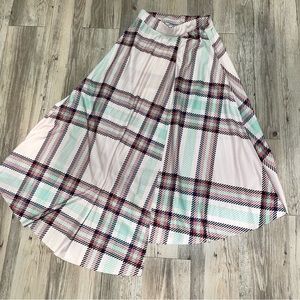ASOS Maxi Pleated Plaid Pink Skirt Size 4